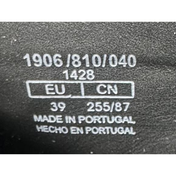 ZARA Black Leather Tall Buckle Boots | Square Toe Wedge Heel | Size 39 (US 8.5 - Picture 8 of 8